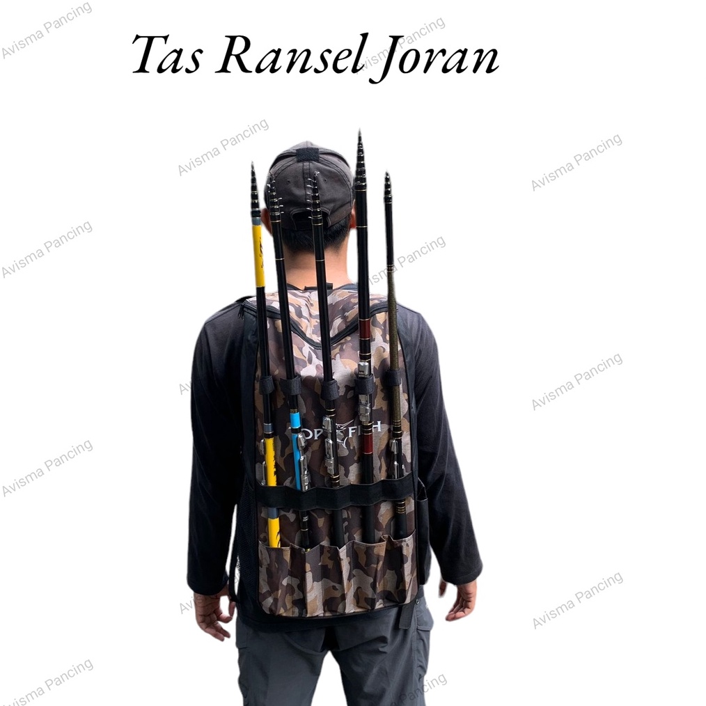 KODE N3E5 Tas Pancing Kotak Tas Ransel Tas Gendong Kotak Slot Tegek Joran Pancing Avisma