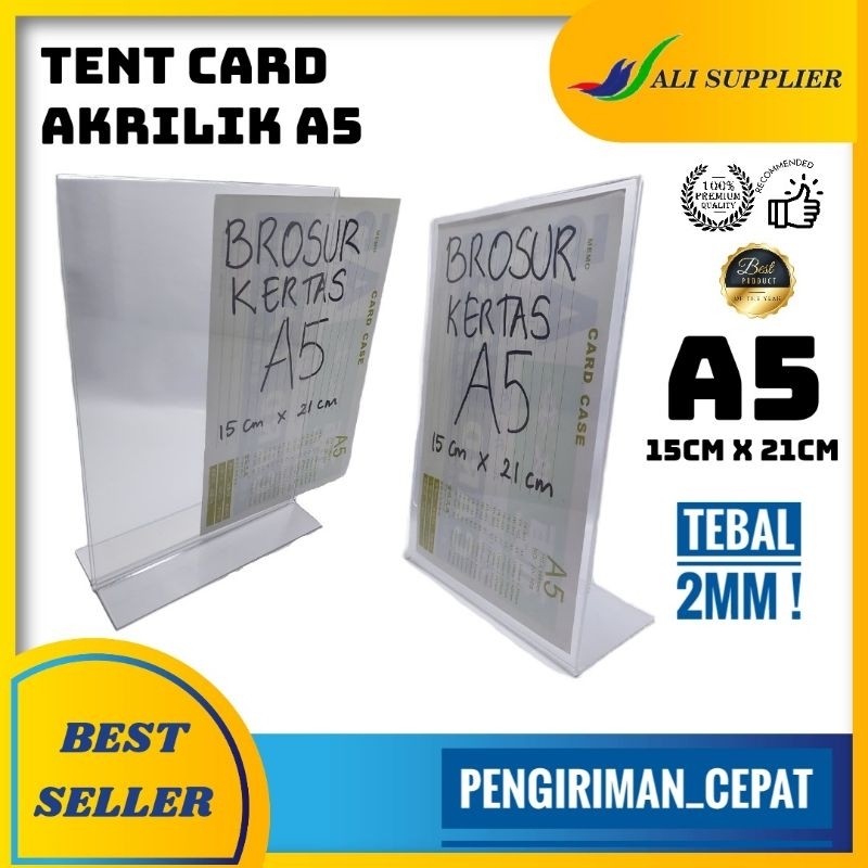 

ACRYLIC TENT CARD / TEMPAT BROSUR A5 / TENT CARD HOLDER A5 / TENT CARD ACRYLIC A5 2 SISI STAND HOLDER A5 / POP HARGA A5 / AKRILIK DISPLAY QR / QR CODE AKRILIK / TEMPAT BROSUR A5 / STAND TABLE A5 / POP TOKO / STAND HARGA / STAND PROMO A5 / TENT A5 2MM