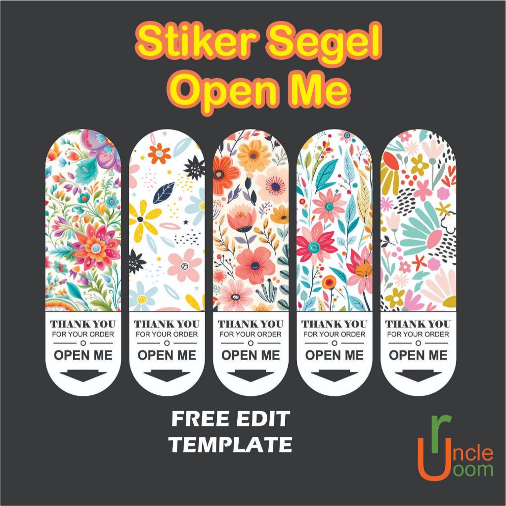 

100 Pcs Stiker Segel Open Me - Stiker Terima kasih - Label Open Me