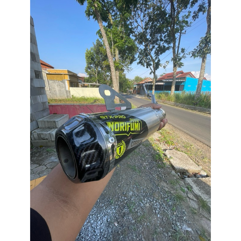 Knalpot norifumi Gtx carbon Bebek Jupiter Vega Supra Blade Revo Astrea grand Kharisma bebek knalpot 