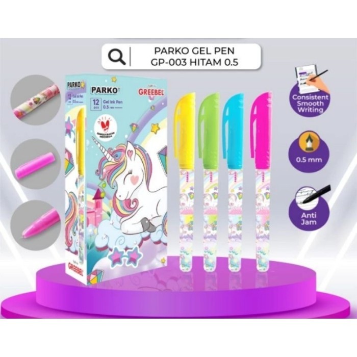 

Pena/Pulpen Grebel Parko Gel Ink 0.5m Satuan