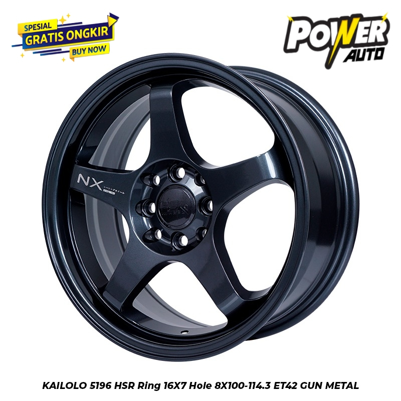 Pelek mobil hsr Kailolo ring 16 palang 5 buat Toyota Yaris