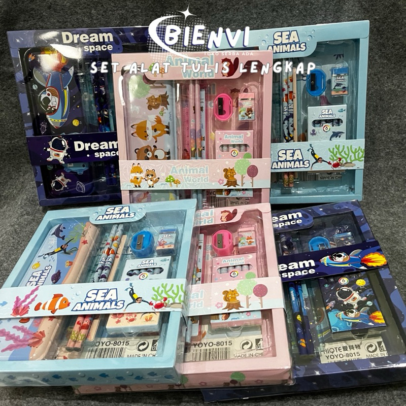 

BIENVI Set Alat Tulis 7 In 1 Lengkap Crayon Tempat Pensil Karakter Cocok Untuk Kado Hampers Hadiah Ulang Tahun Sekolah Lucu Penghapus Penggaris Kotak Pensil