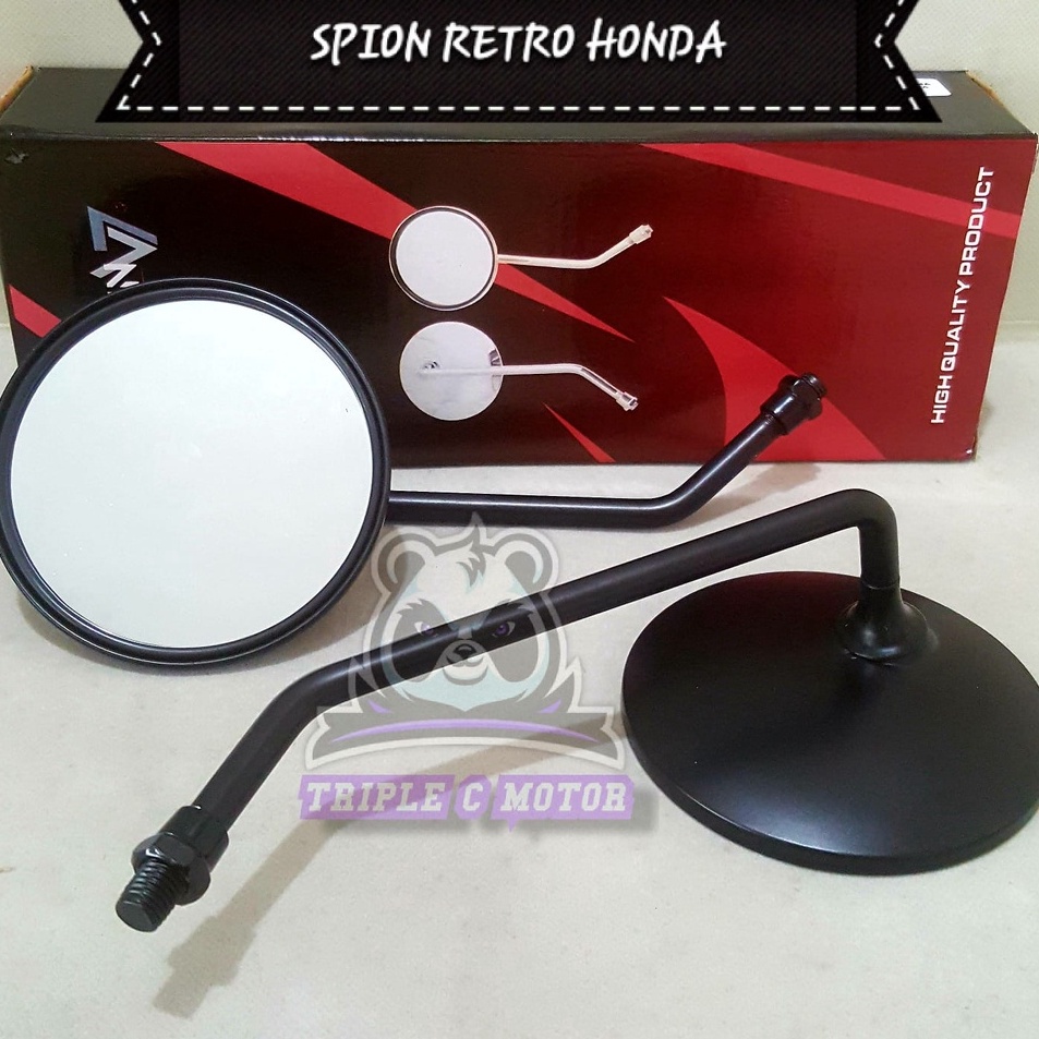 SPION RETRO BULAT TANGKAI PANJANG KLASIK HONDA CB 1 SCOOPY GENIO BEAT FI MEGAPRO GRAND C7 JAPSTYLE C