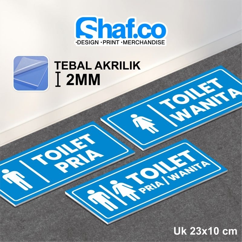 

AKRILIK SIGN BOARD TOILET / TOILET PRIA / TOILET WANITA 2MM
