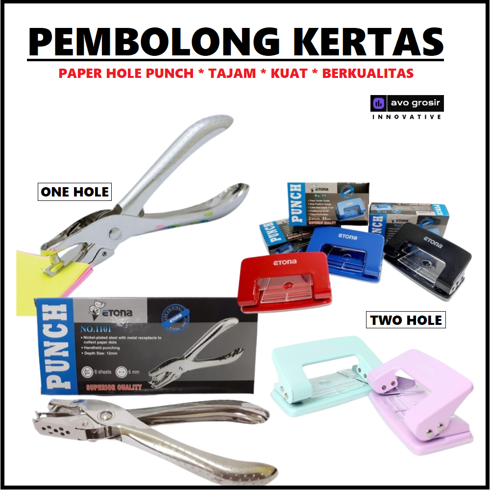 

Pelubang pembolong kertas paper hole punch