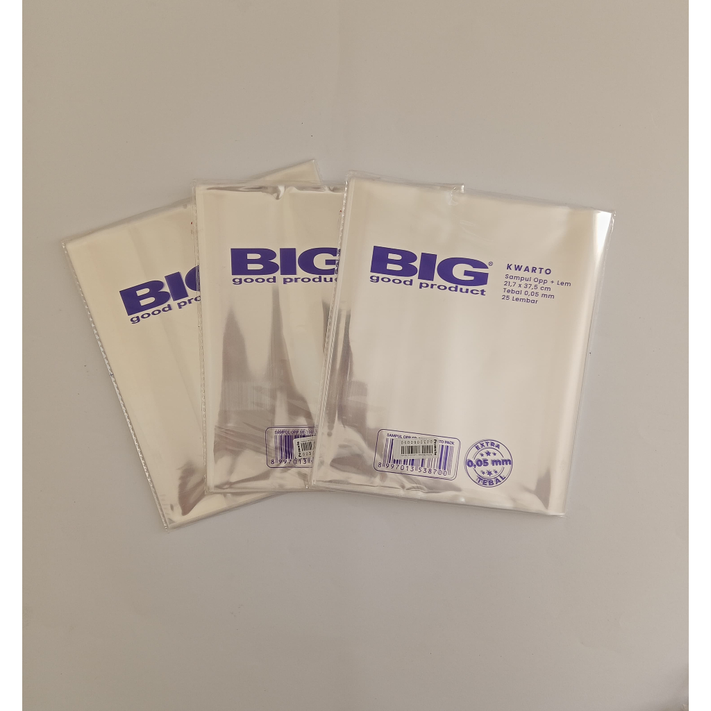 

BIG Sampul Buku Kwarto Opp + Lem Isi 25 Lembar Bening Tebal Murah
