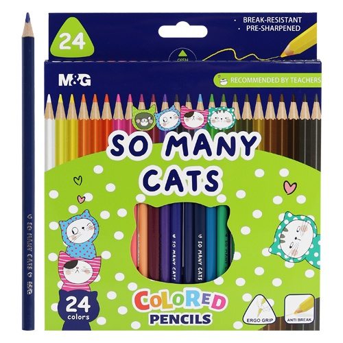 

PENSIL WARNA M&G SO MANY CATS 24 Warna