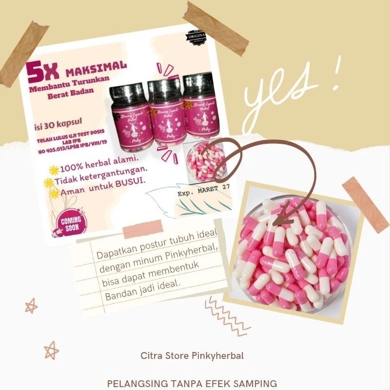 Pelangsing PINKY STRONG diet pinky original