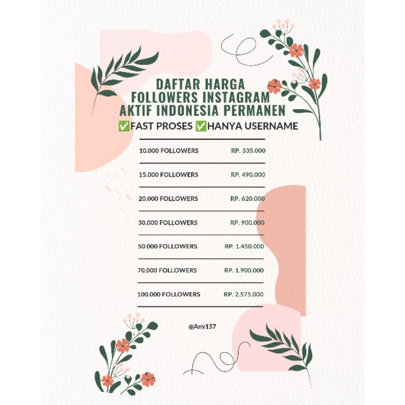 Followers instagram indonesia aktif
