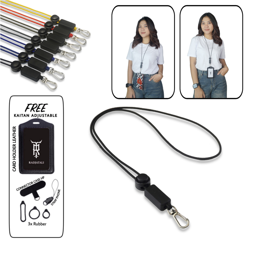 

V6 Tali Lanyard Elastis Gantungan Holder ID Card Hp