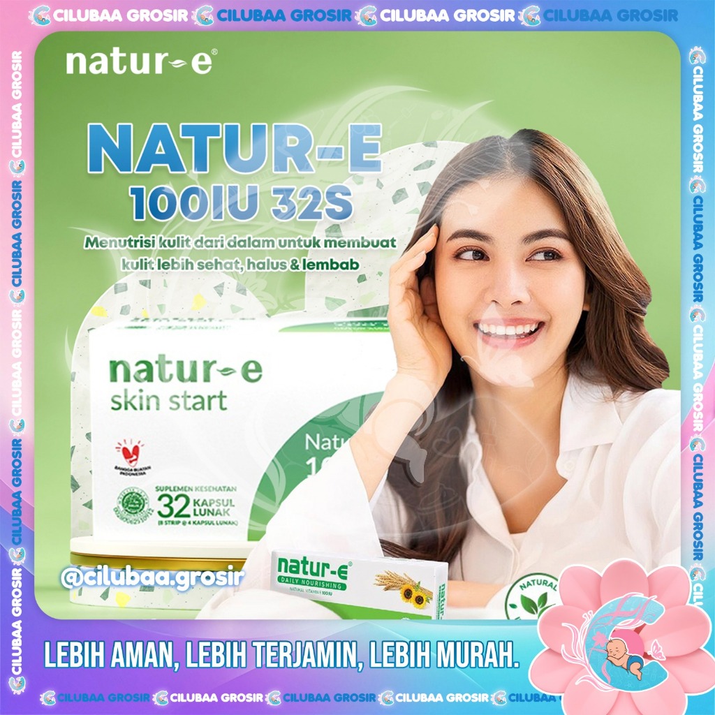 Natur-E Skin Start Natural Vitamin E 100IU Soft Capsule suplemen 32s || Vitamin || Suplemen Makanan 