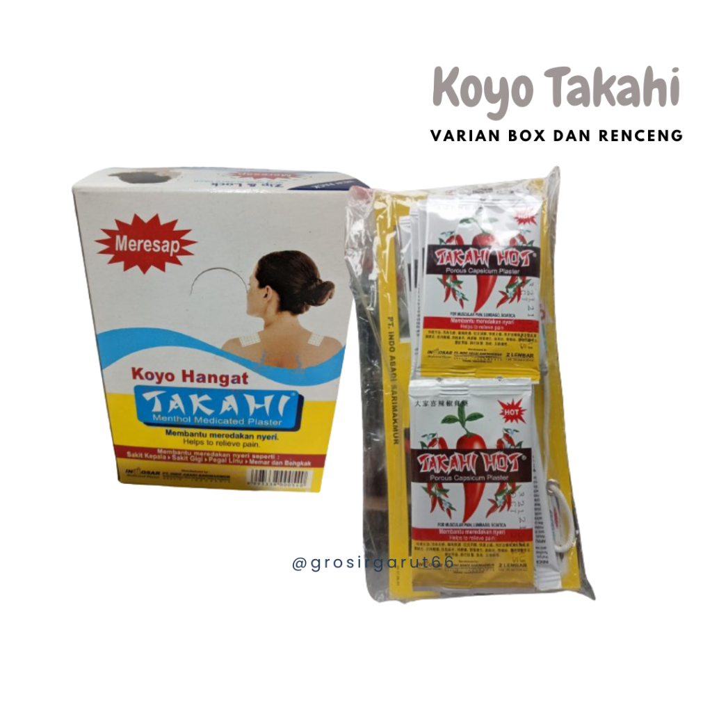 Koyo Takahi / Koyo hangat takahi 1 pak isi 12 / Takahi Hot Renceng Isi 20