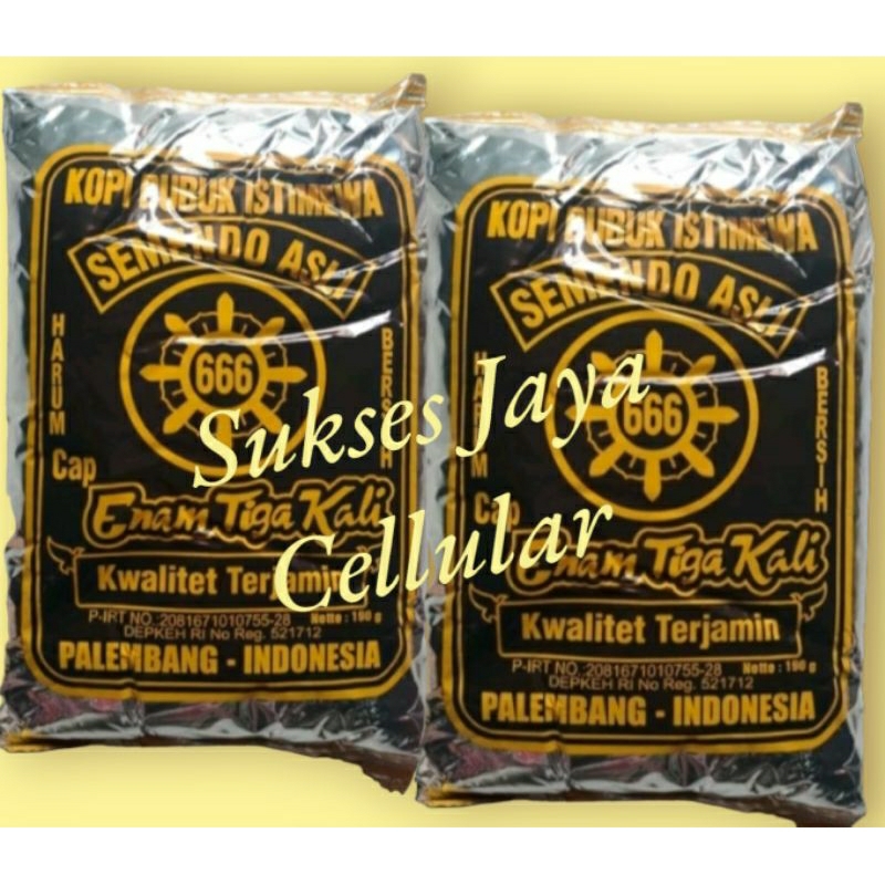 

1 bks kopi semendo asli cap 666 190 GR Palembang Terlaris