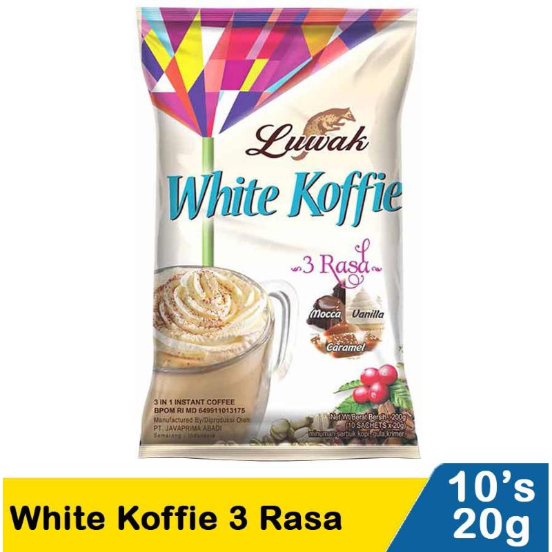 

Luwak white coffe 3 Rasa 10x20gr