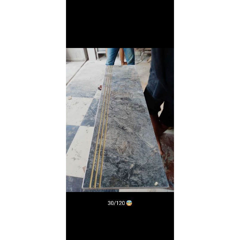 Granit tangga grey 30x80-120 stepnosing gold