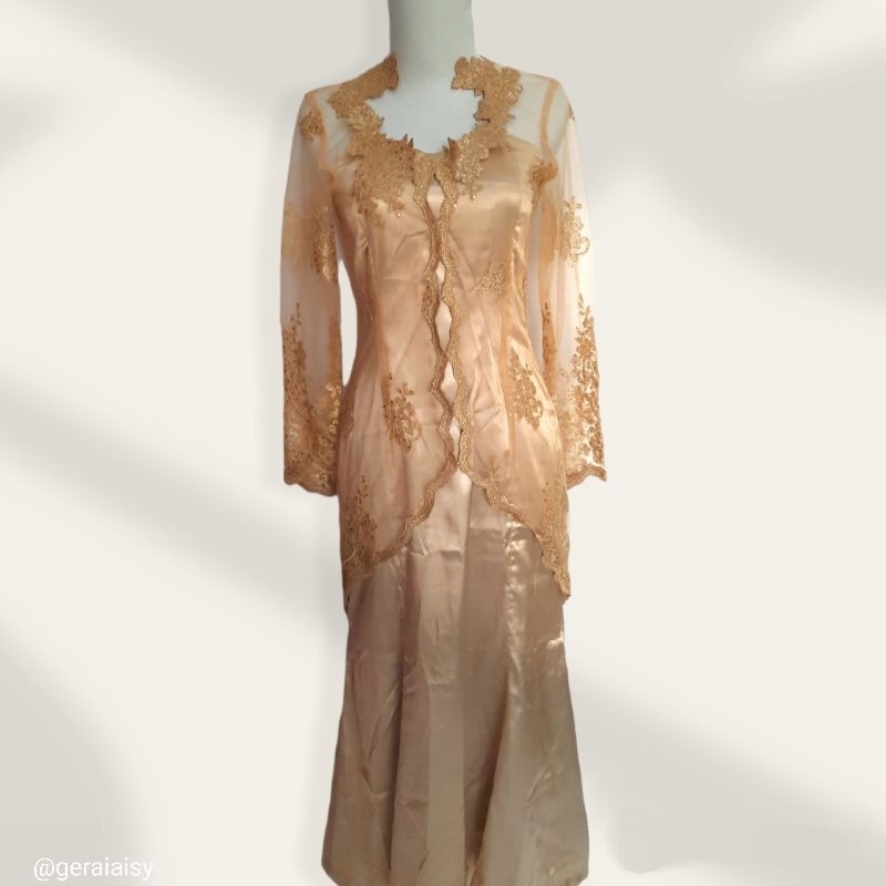 Kebaya Mermaid Gold/ Dress Pesta Bridesmaidd/ Kebaya Duyung/ Kebaya Pesta/ Kebaya Bridesmaid/ Kebaya