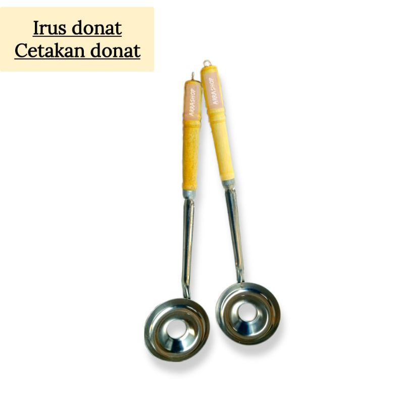 cetakan donat cair almunium gagang kayu Anti Lengket