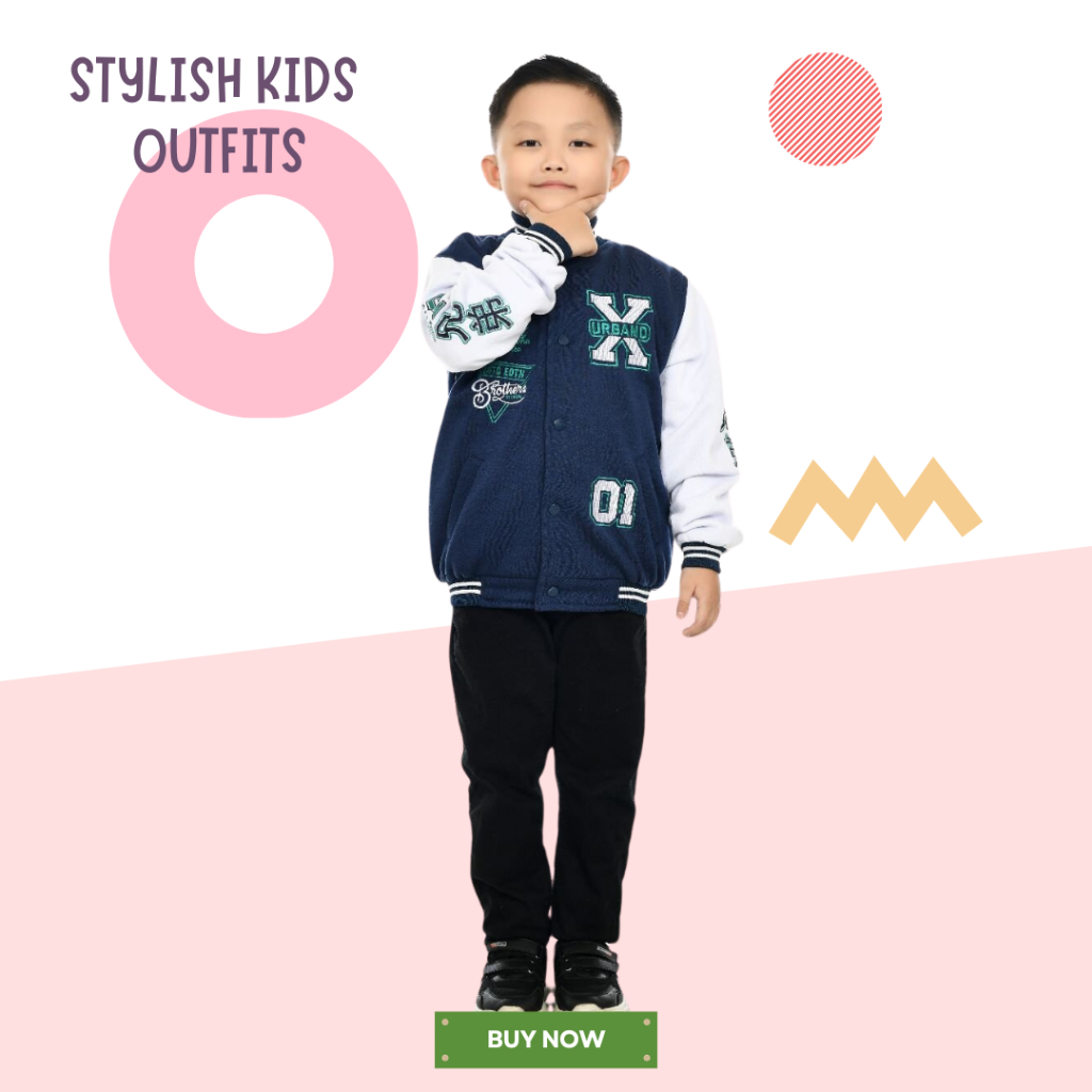 JAKET ANAK VARSITY BASEBALL JAKCET ANAK LAKI LAKI PEREMPUAN UMUR 2 - 11 TAHUN