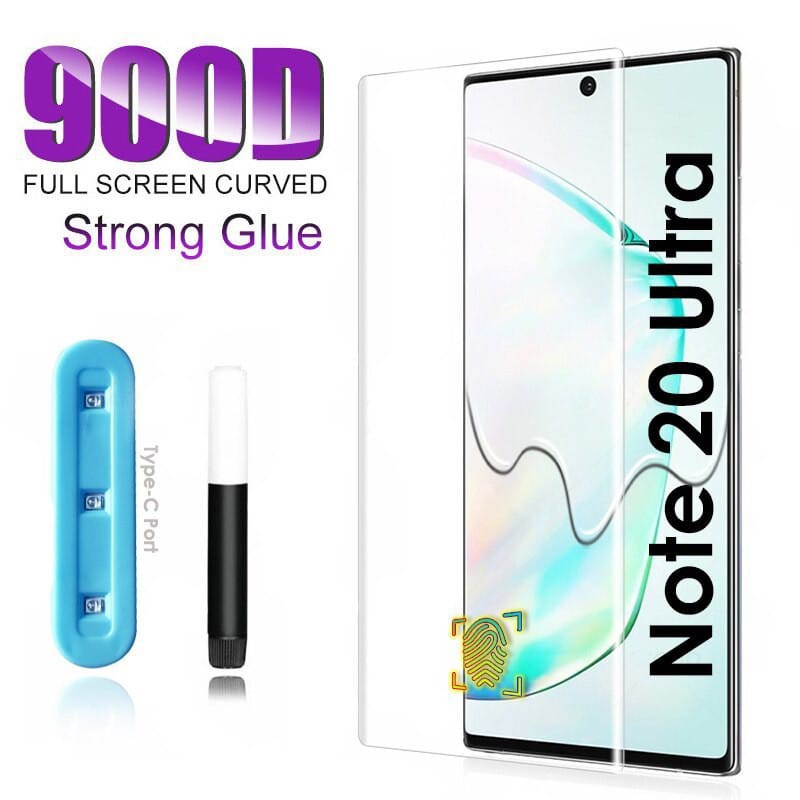 Tempered Glass UV Curve Melengkung Samsung Note 20 20Ultra 10 10+ 9 8/S10 S10+ S9 S9+ S8 S8+ S7 Edge