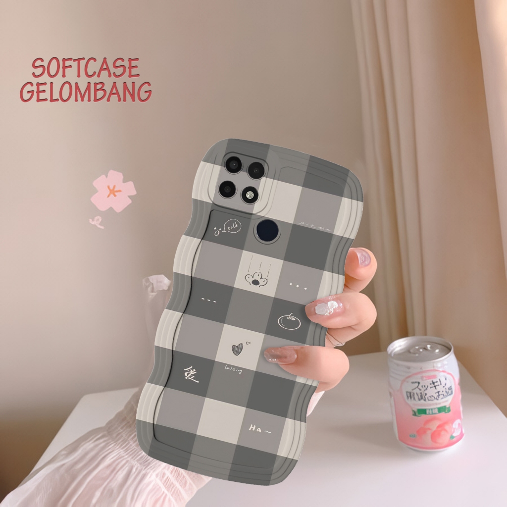 Soft Case Gelombang HP OPPO A15 - OPPO A15s - Casing Gelombang - Espa.id - Fashoin Case - Case Cewek