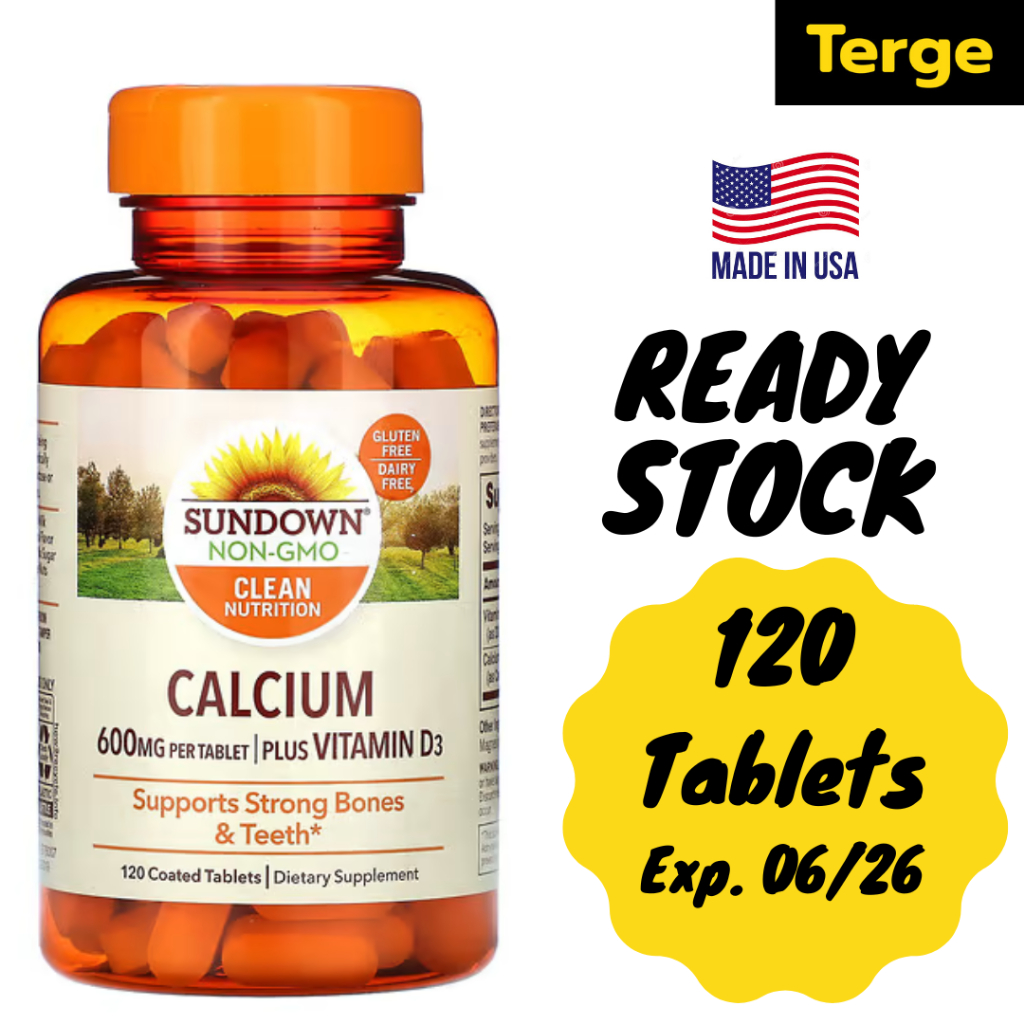Sundown Naturals Calcium Plus Vitamin D3 120 Coated Tablets
