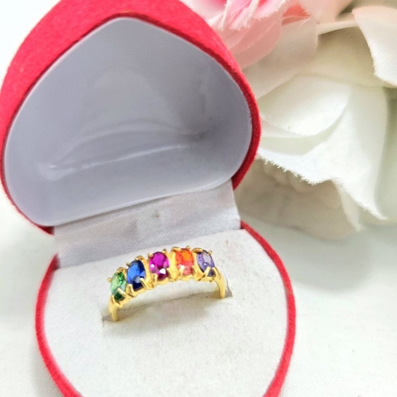 Cincin Rainbow 2 Gram Emas Muda