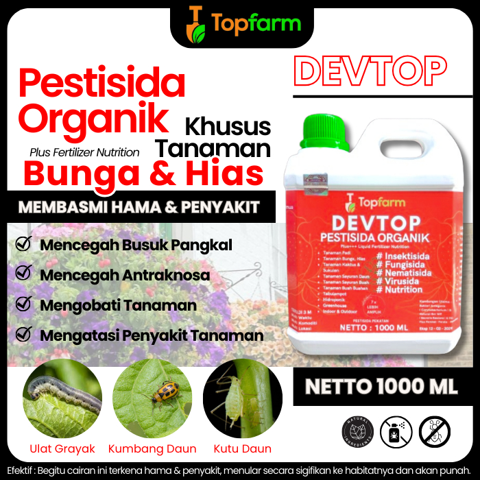 Obat Hama Tanaman Hias / Obat Hama Ulat Tanaman Hias / Obat Pembasmi Hitam Tanaman Hias / Obat Jamur