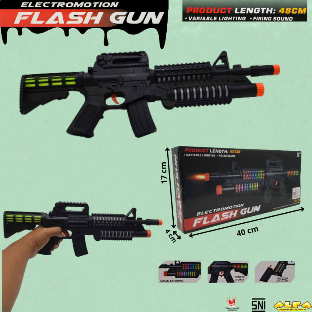 Toko Mainan ALFA Electromotion Flash Gun AK858