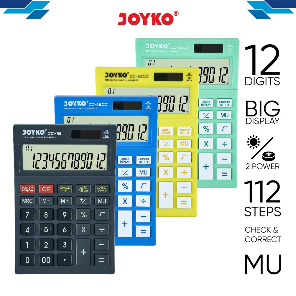 

Calculator Kalkulator Joyko CC12 12 Digits Check Correct y P8N5