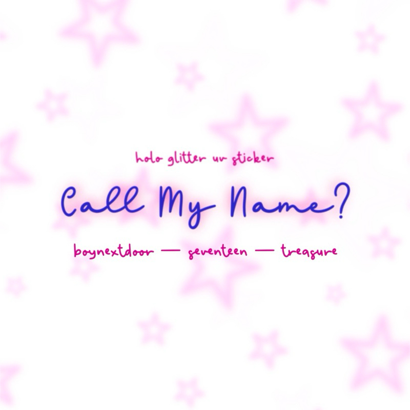 

[READY STOCK] TREASURE Call my Name  Sticker by puripuri.studio