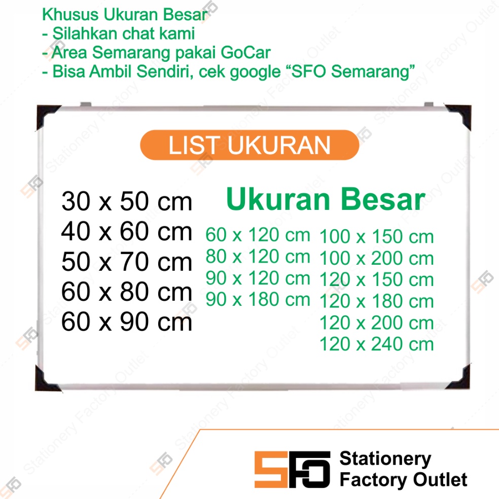 

Papan Tulis 3 x 5 cm Local Whiteboard SFO Semarang Official g A5R3
