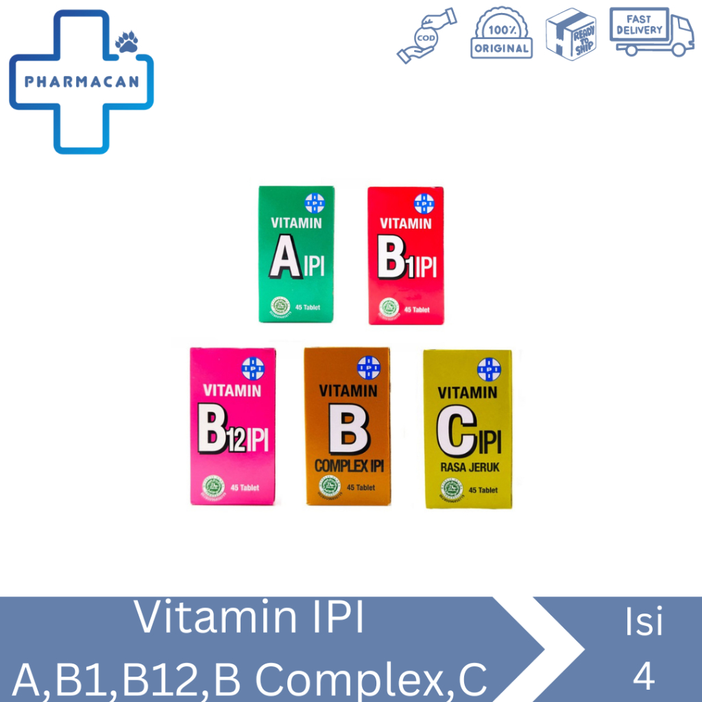 Vitamin IPI 45 Tablet - Vit C | Vit B Complex | Vitamin B1 | Vitamin B12 | Vitamin B12