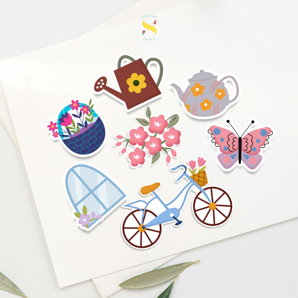 

Sticker Pack Spring Collection | Sticker Journal Diary Book Aesthetic | Stiker Buku Murah Estetik