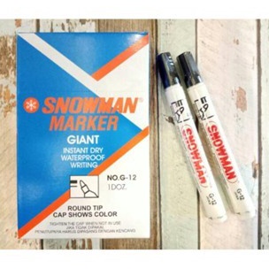 

D Spidol Snowman Marker 12pcs HITAM o X4I9