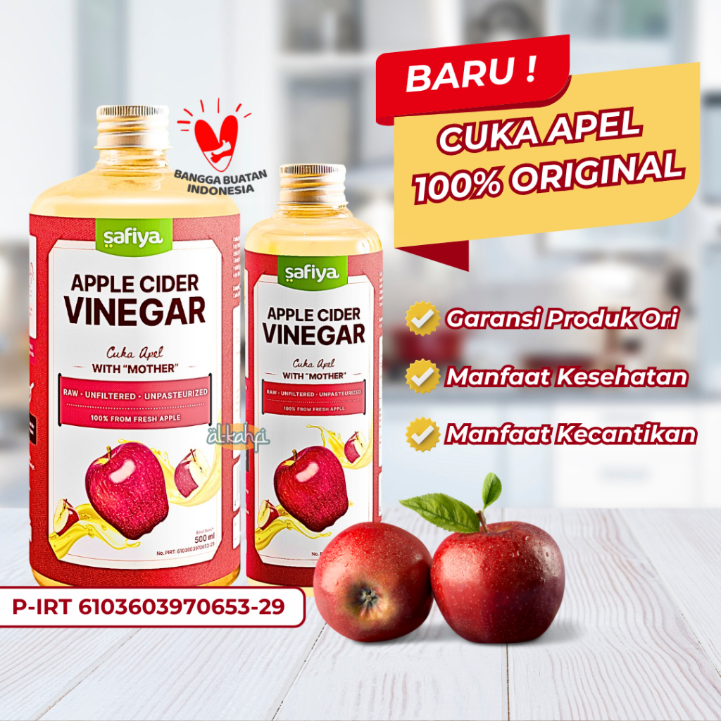 

Cuka Apel Original 500 ml Premium Safiya Organik - Apple Cider Vinegar Diet Detox Original