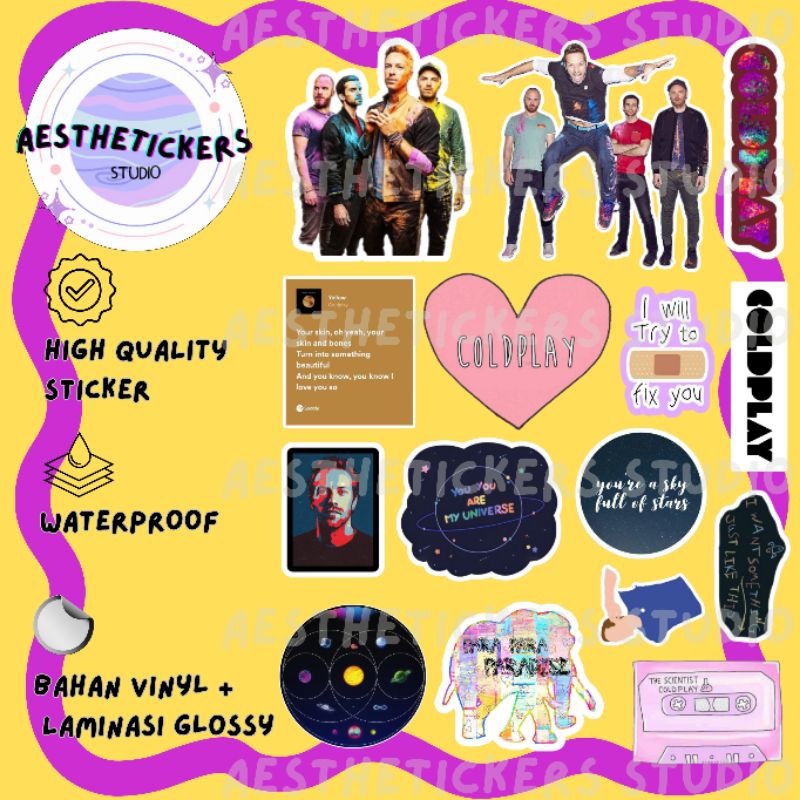 

Sticker Vinyl COLDPLAY, Sticker vinyl high quality TERMURAH di kualitasnya!