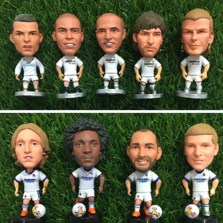 KODE O35I Minifigure Karakter Pemain Bola Real Madrid Mainan Pajangan Dekorasi Madrid Koleksi Hobi F