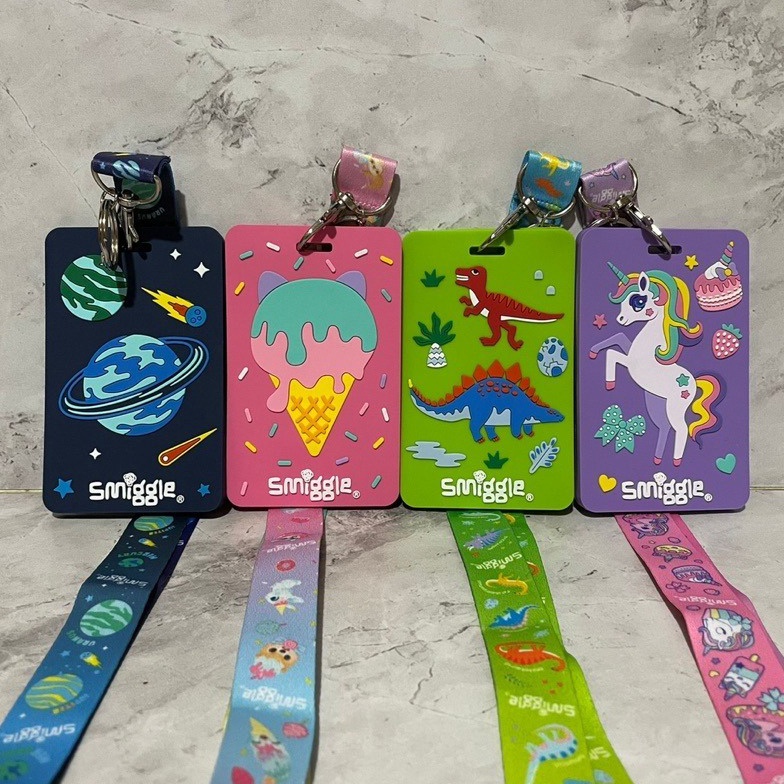 

Smiggle Bag Tag Card Holder dengan Tali Lanyard a T5L2