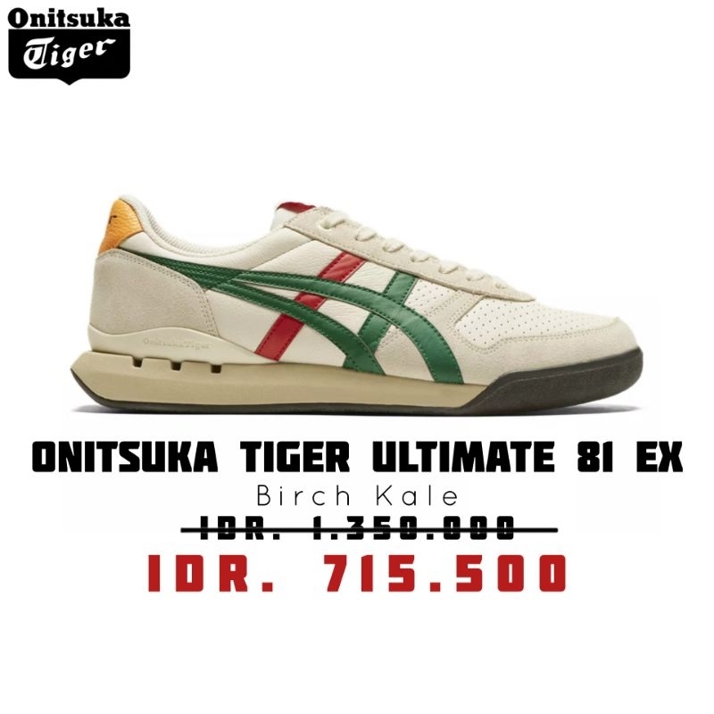 SEPATU ONITSUKA TIGER ULTIMATE 81 EX BIRCH KALE GREEN ORIGINAL