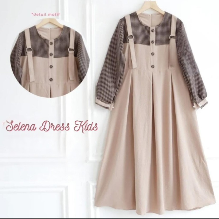 Gamis Anak Perempuan Crinkl Airflow Premium Series Afia Maryam Shakilla Usia 3-12 Tahun Dress Lebara