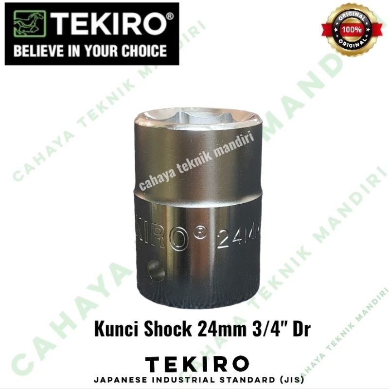 Mata kunci shock 24 mm TEKIRO 3/4" Dr 6 dan 12 pt