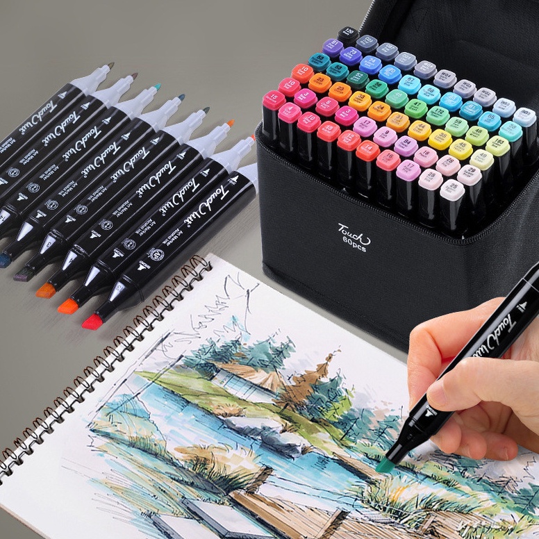 

Spidol Hitam Tip Ganda Set Pensil Cat Air Khusus Pensil Cat Air Pengeringan Cepat Pewarnaan Berbasis Minyak Untuk Menggambar Siswa u X3E4