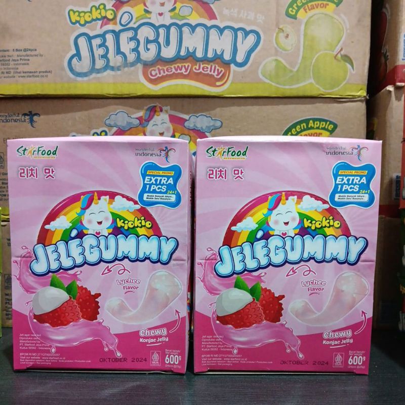 

Kiokio Jelegummy rasa Lychee / leci pack isi 24+1 @20g