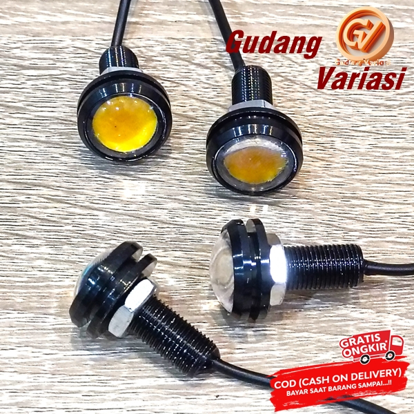 Lampu Mata Elang LED 23mm / Lampu LED Eagle Eye 12V / Variasi Lampu Sorot Motor Mobil