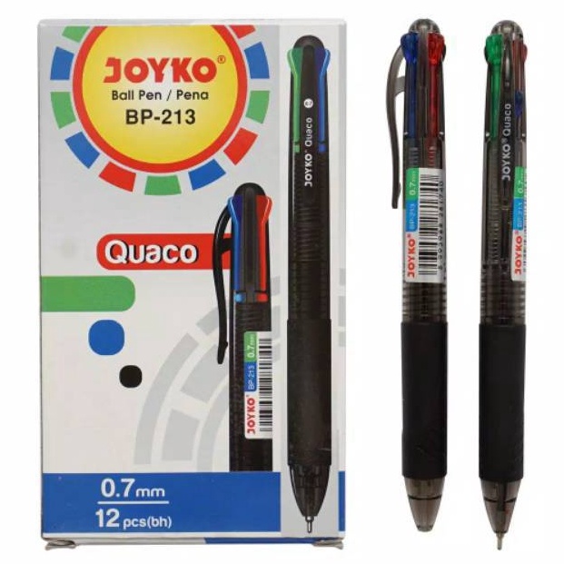

Pulpen Joyko QUACO 4 Warna BP213 7mm 12 Pcs t Z8K7