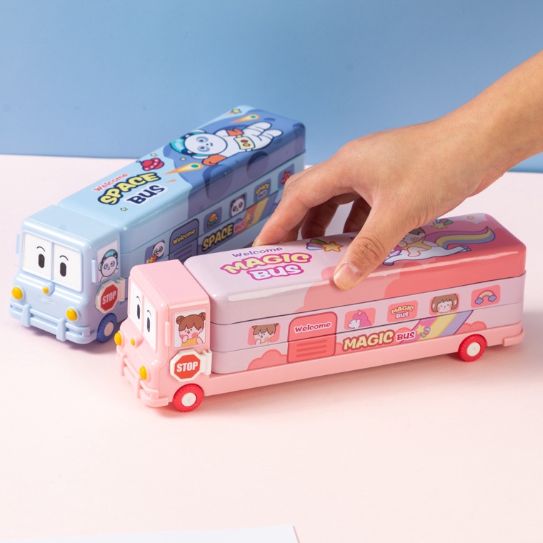 

Tempat Pensil Bus Tayo Kaleng Set Susun Karakter Lucu TOYSFORHOME x D1K9