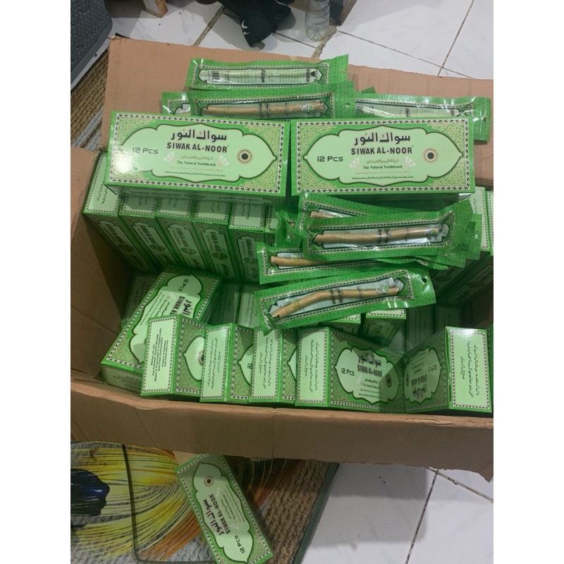 SIWAK/MISWAK/SEWAK TERMURAH Al-Noor 6 inch 1 Karton/1 Box Besar/72 Lusin 862 Pcs Bonus 3 Lusin