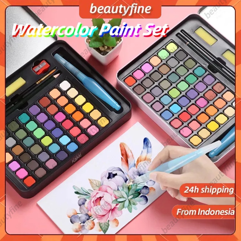 

Penjual LokalCat Air Watercolor SetWatercolor Paint Set 48 warna water color alat cat air lukis set tas flanel gratistermasuk kuas dan kertas gambar x K6A8