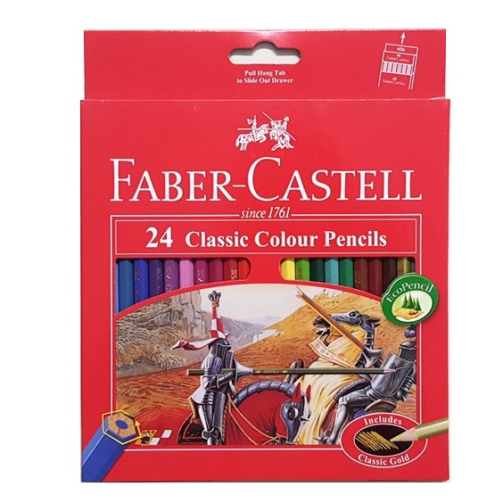 

Faber Castell Classic Coloour Pencils 24 Warna Pensil Warna d Z6Y8